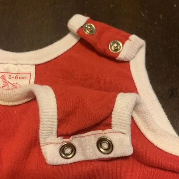 Vintage Buster Brown Romper Boys Baseball Player 3-6 Months Primary Colors - Picture 13 of 13